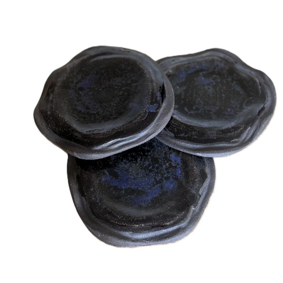 Wave Küçük 3`lü Tabak Seti - Kahve 