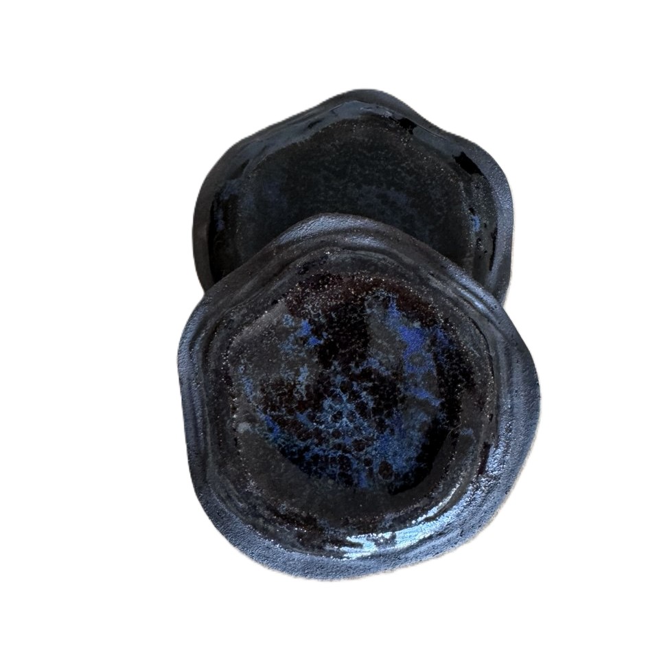 Wave Küçük 2`li Tabak Seti - Kahve 