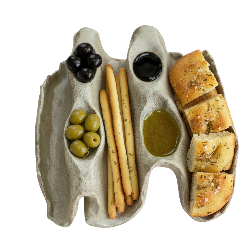 Stone Bread & Dip Server